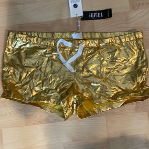 Mens gold shorts